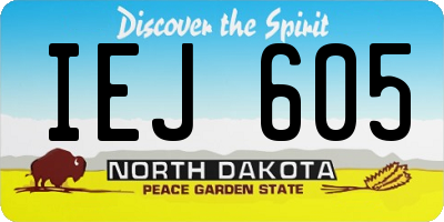 ND license plate IEJ605
