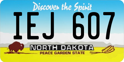 ND license plate IEJ607