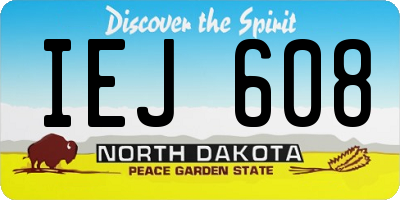 ND license plate IEJ608