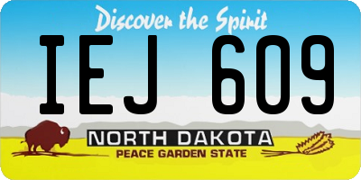 ND license plate IEJ609