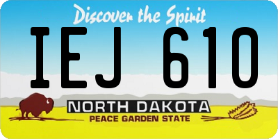 ND license plate IEJ610