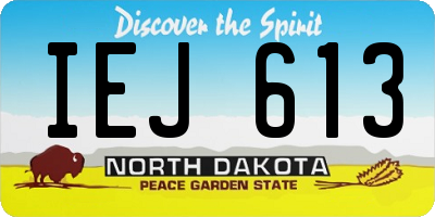 ND license plate IEJ613