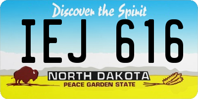 ND license plate IEJ616