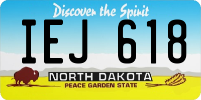 ND license plate IEJ618