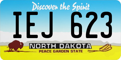 ND license plate IEJ623