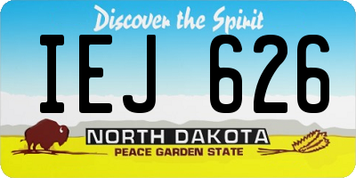 ND license plate IEJ626