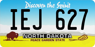 ND license plate IEJ627