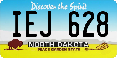 ND license plate IEJ628