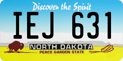 ND license plate IEJ631