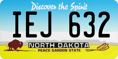 ND license plate IEJ632