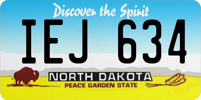 ND license plate IEJ634