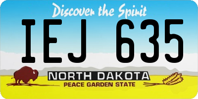 ND license plate IEJ635