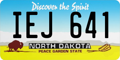 ND license plate IEJ641