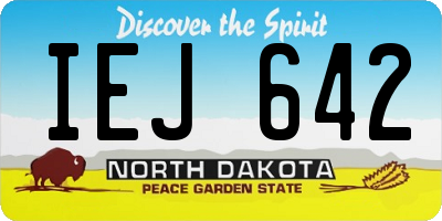 ND license plate IEJ642