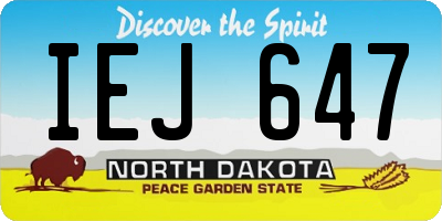 ND license plate IEJ647