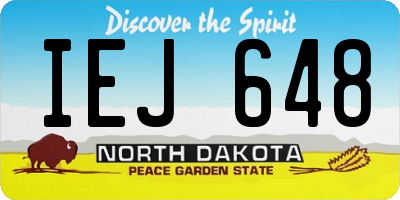 ND license plate IEJ648