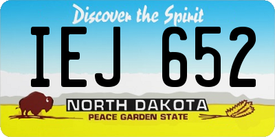 ND license plate IEJ652