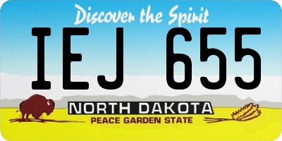 ND license plate IEJ655