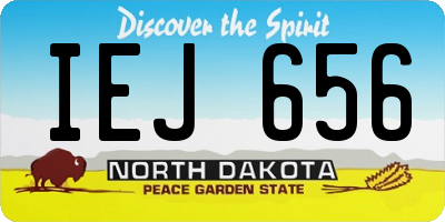 ND license plate IEJ656