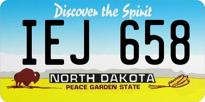 ND license plate IEJ658