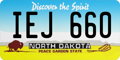 ND license plate IEJ660