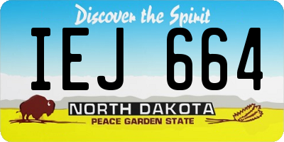 ND license plate IEJ664