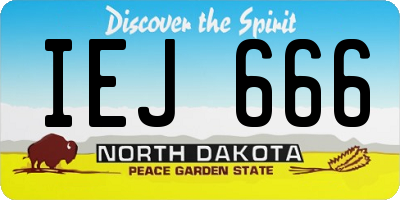 ND license plate IEJ666