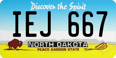 ND license plate IEJ667
