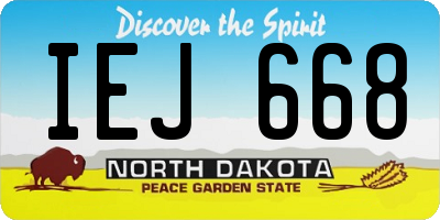 ND license plate IEJ668