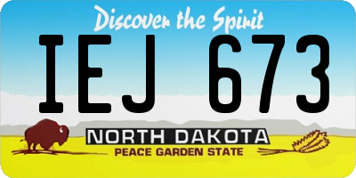 ND license plate IEJ673