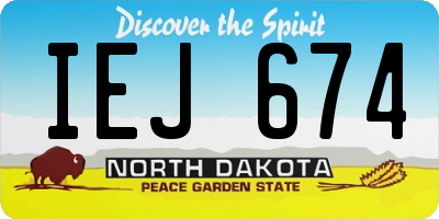 ND license plate IEJ674