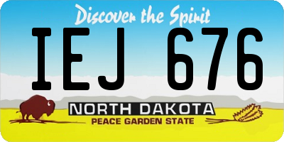 ND license plate IEJ676