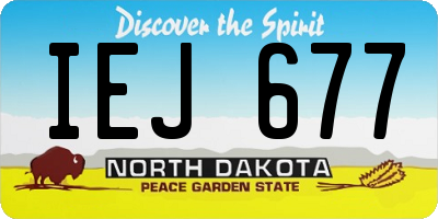 ND license plate IEJ677