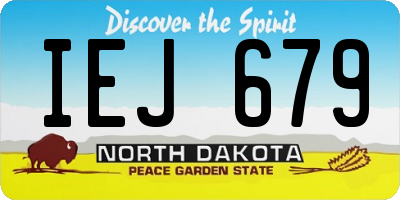 ND license plate IEJ679