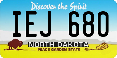 ND license plate IEJ680
