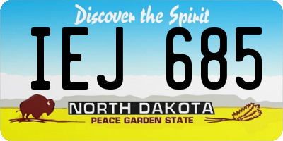 ND license plate IEJ685