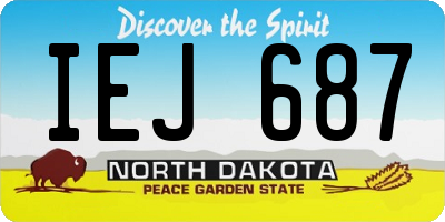 ND license plate IEJ687