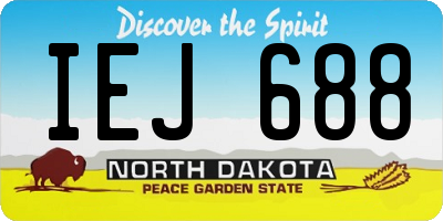 ND license plate IEJ688