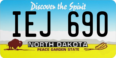 ND license plate IEJ690