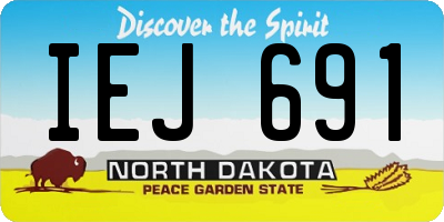 ND license plate IEJ691