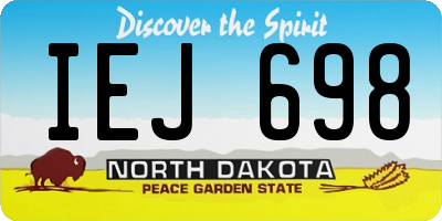 ND license plate IEJ698