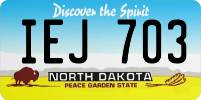 ND license plate IEJ703