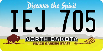 ND license plate IEJ705