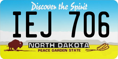 ND license plate IEJ706