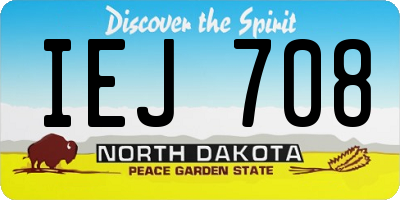 ND license plate IEJ708