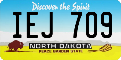 ND license plate IEJ709