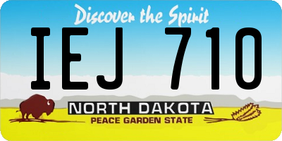 ND license plate IEJ710