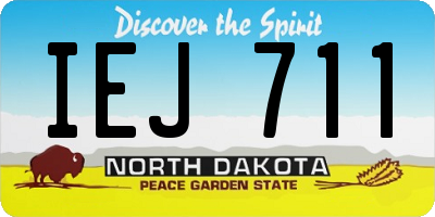 ND license plate IEJ711