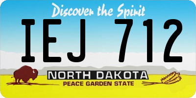 ND license plate IEJ712
