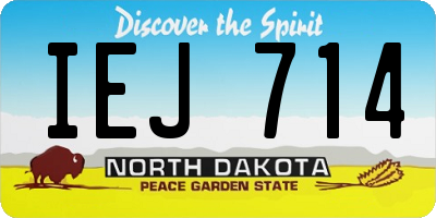 ND license plate IEJ714